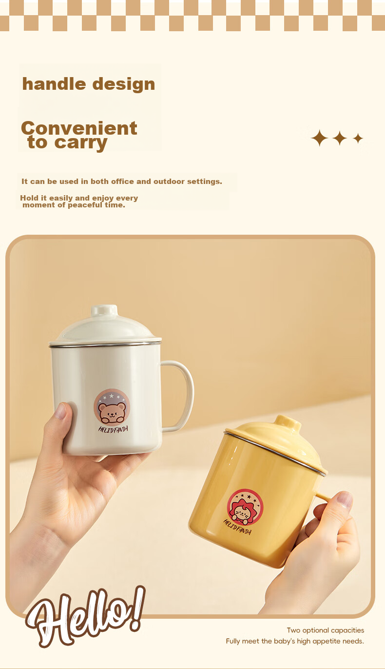 WORTHBUY 316 Stainless Steel Children's Milk Cup, Baby Drinking Cup, Double-Layer Anti-Scalding with Scale And Straw Cup, Rabbit Desig 7