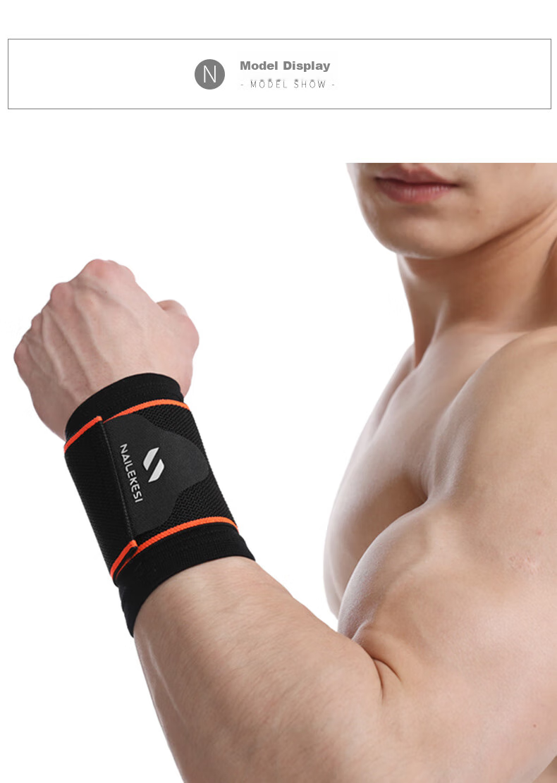 NAILEKESI N Extended Wrist Support for Sports, Fitness, Sprains, Badminton, Basketball, Push-Ups, Weightlifting, Fixed Compression Brace 9