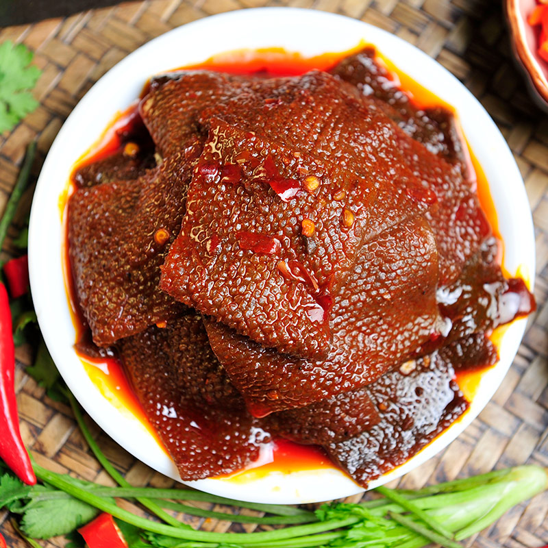 金大州 火锅素毛肚麻辣味500g 魔芋爽辣条办公室休闲出游零食 