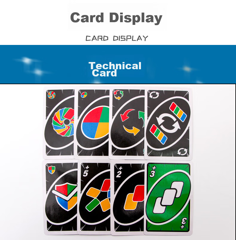 JUA Wuno Classic Uno Card Game Multiplayer Casual Party Poker Board Game Upgraded Version 450g 10