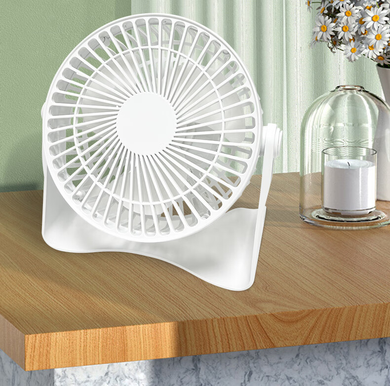 ALittleFlower [Desktop Fan] Desktop Fan, Small Quiet Fan, Latest 2026 Model with Ultra-Long Battery Life, Portable for Dormitory, Office And Students, USB Rechargeable 2