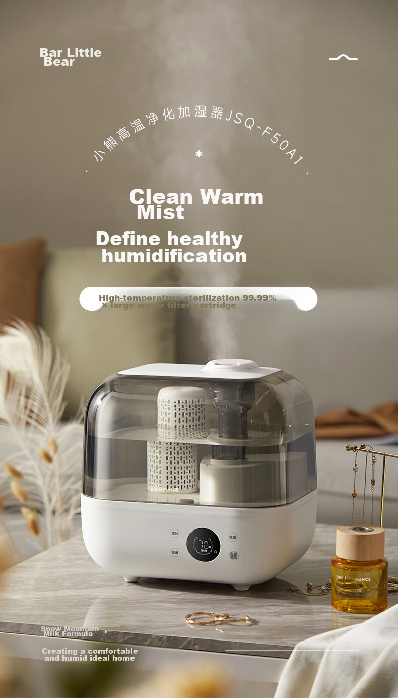Bear [High-Temperature Sterilization] Humidifier, Home Bedroom Maternal And Infant Large Mist Air Humidifying Purifier, Office Desk Small Humidifier Aromatherapy Box JSQ-F50A1 2