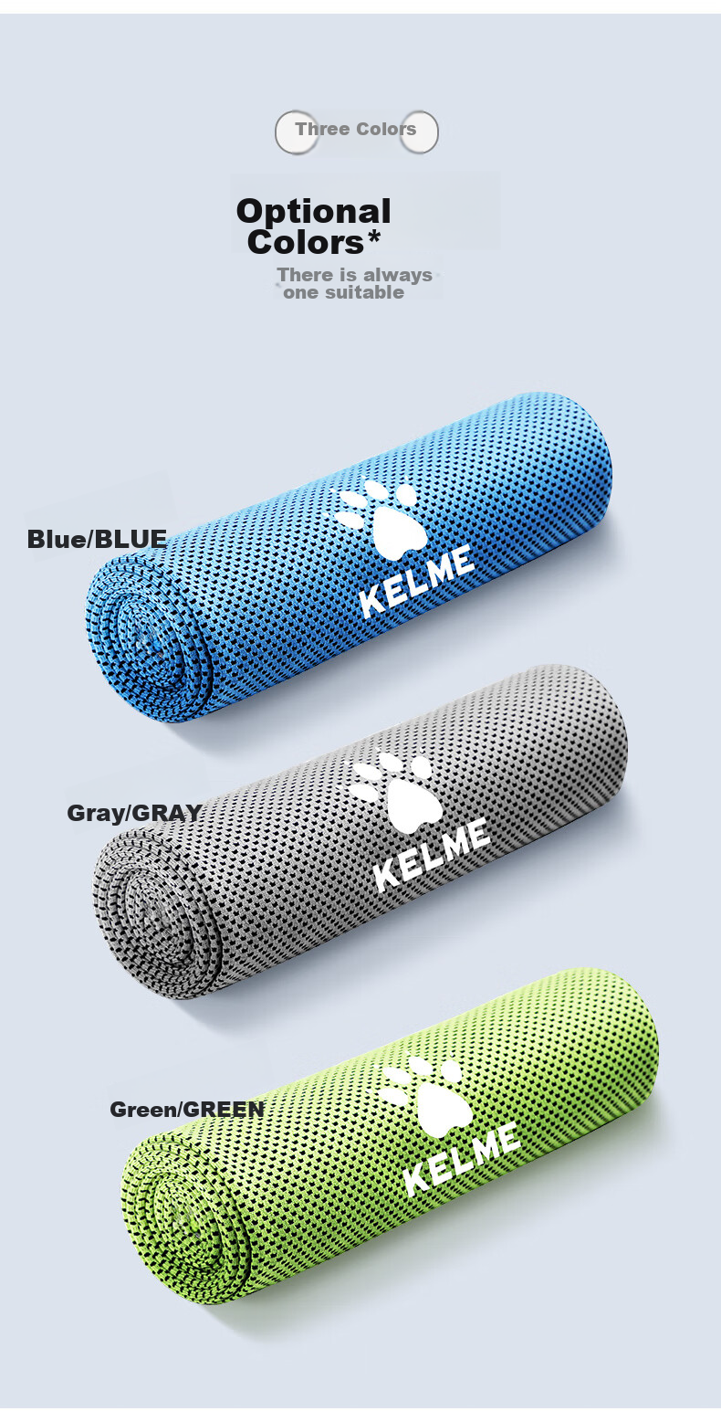 KELME Cooling Sports Towel, Sweat-Absorbing Quick-Drying Fitness Badminton Running Swimming Face Towel, Cooling And Temperature-Reducing Sweat-Wiping Towel for Men And Wome 11