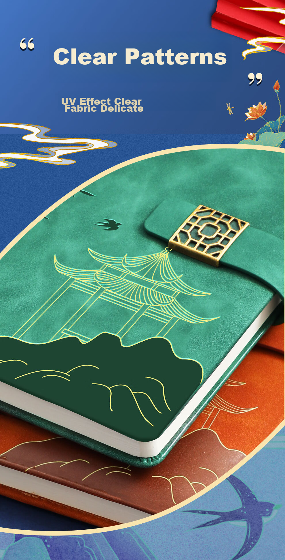 Faramon Mid-Autumn Festival Gift, Chinese-Style High-Quality Notebook Gift Box, A5 National Trend Journal Gift Box, Premium Gift for Teachers And Classmates, Corporate Gifts Customizable 13