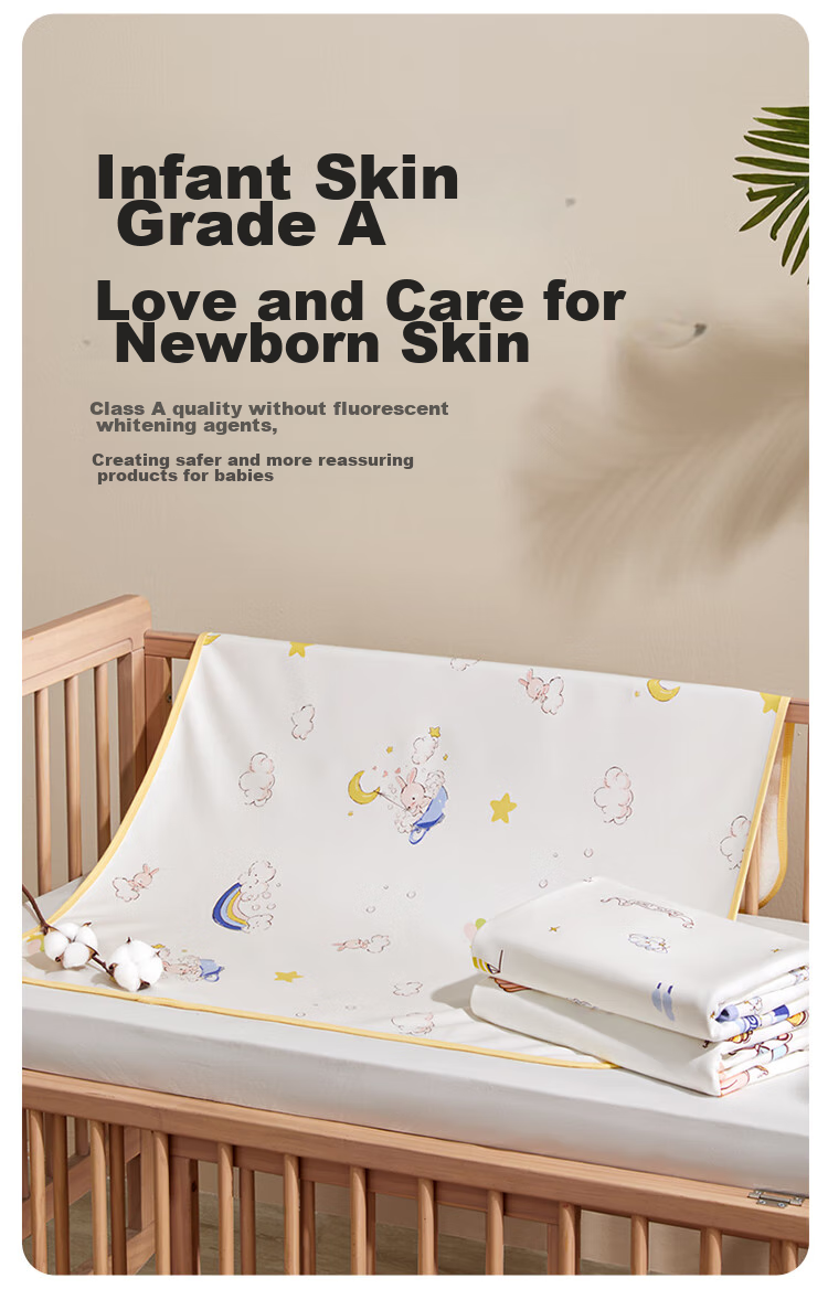 October Crystal Waterproof Washable Large Size Bed Urine Pad Nursing Mat Rainbow Elephant 1.8x2m 7