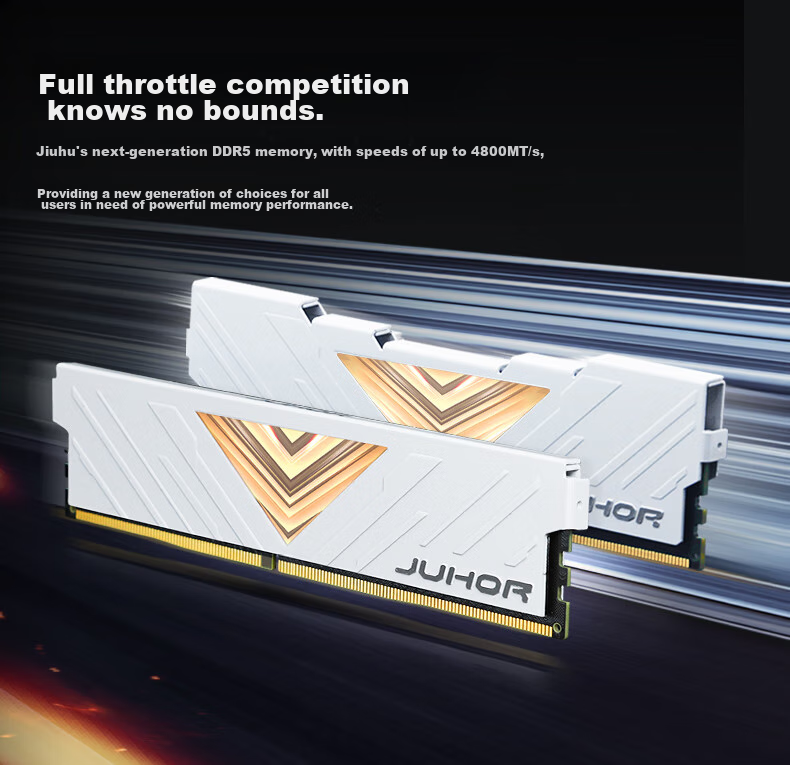 JUHOR 16GB DDR5 6000 Desktop RAM Hynix A-die CL28 No RGB AI Optimized 3