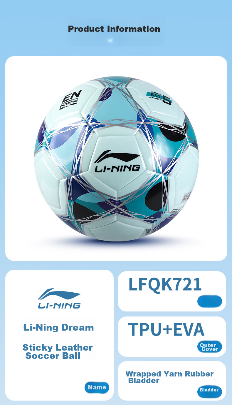 Li-Ning Soccer Ball for Children, Size 4, Standard Training And Competition Ball, Specially Designed for Primary School Students, Middle School Entrance Exam, Youth Gift, Sports Equipment 13