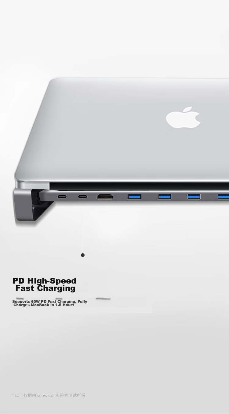 Snowkids Type-C to USB 3.0 Expansion Dock Splitter, Compatible Fit 4-Port USB Hub, Laptop Adapter USB Hub 8