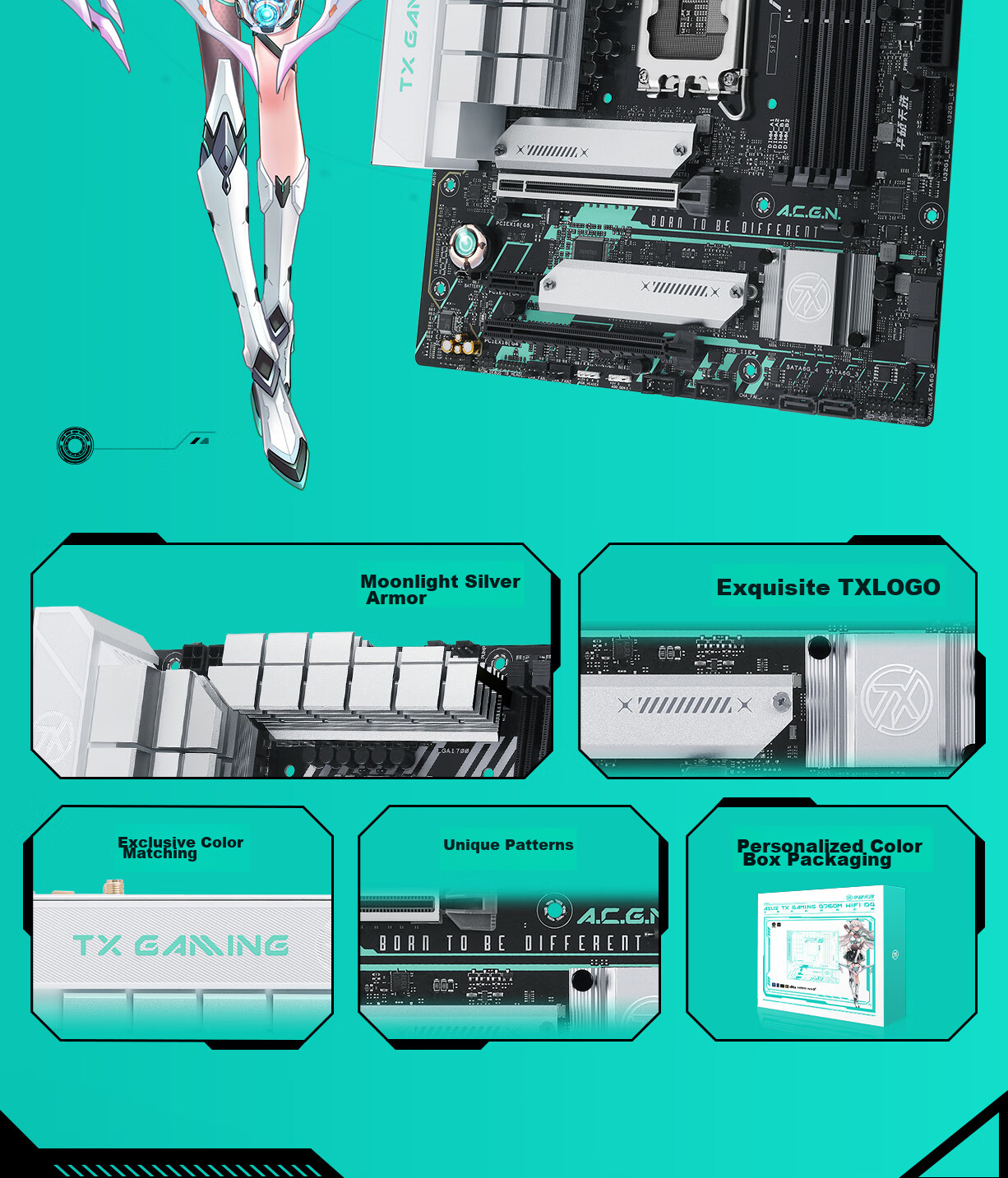 ASUS TX GAMING B760M WIFI D4 Motherboard, Supports CPU 14700K/14600KF/12600KF (Intel B760/LGA 1700) 4