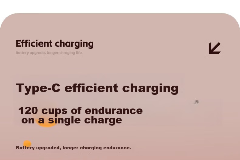 Fanji Electric Stirring Cup, Coffee Cup, Temperature Display, 316 Stainless Steel, Fully Automatic, Rechargeable, Magnetic Soy Milk Powder Shaker Cup, White 19