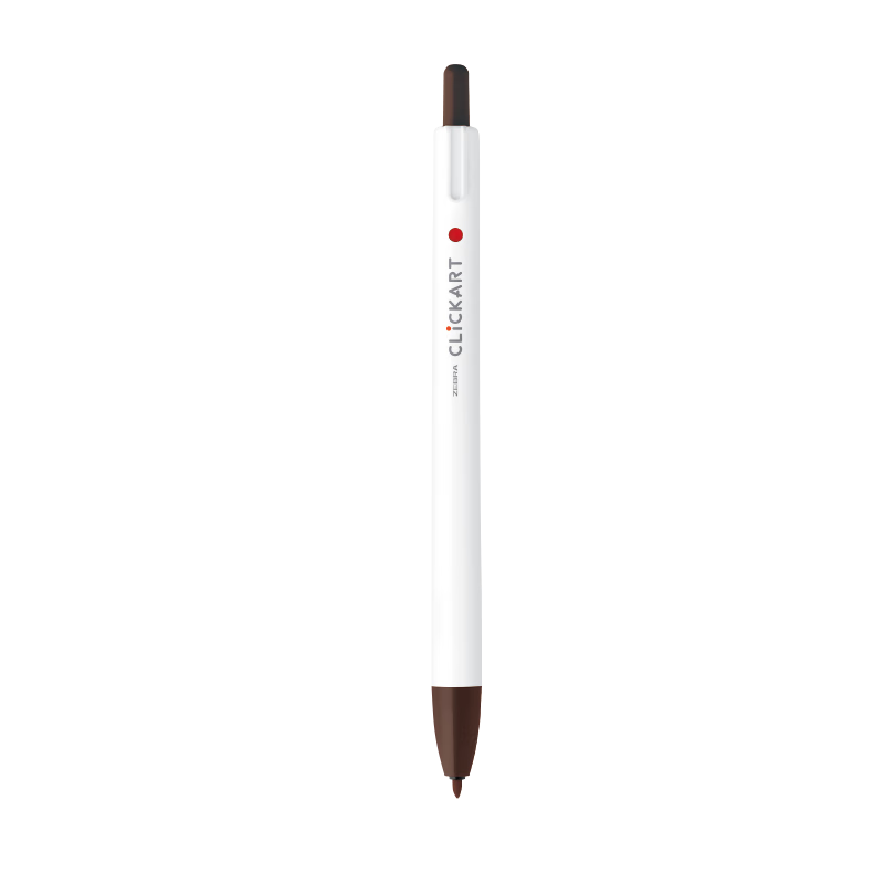 ZEBRA ArtPoint Retractable Watercolor Pen, Student Children's Doodle Drawing Coloring Fine-Tip Colored Pen Journaling Pen WYSS22 Dark Brown Single Pack