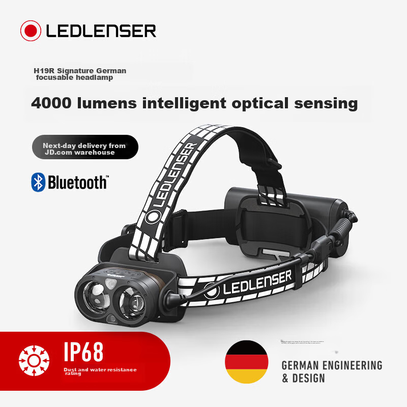 Налобный фонарь LED LENSER H19R SIG, мощный, дальнобойный, с долгим временем работы, для пляжа, рыбалки, туризма, премиум версия