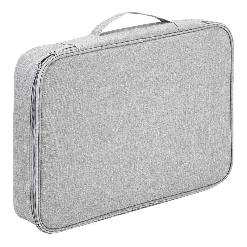 Deli Waterproof And Dustproof Document Storage Bag, Large Capacity Multi-Functional File Holder for Home Use, Built-In PP Divider, Single Layer, Gray