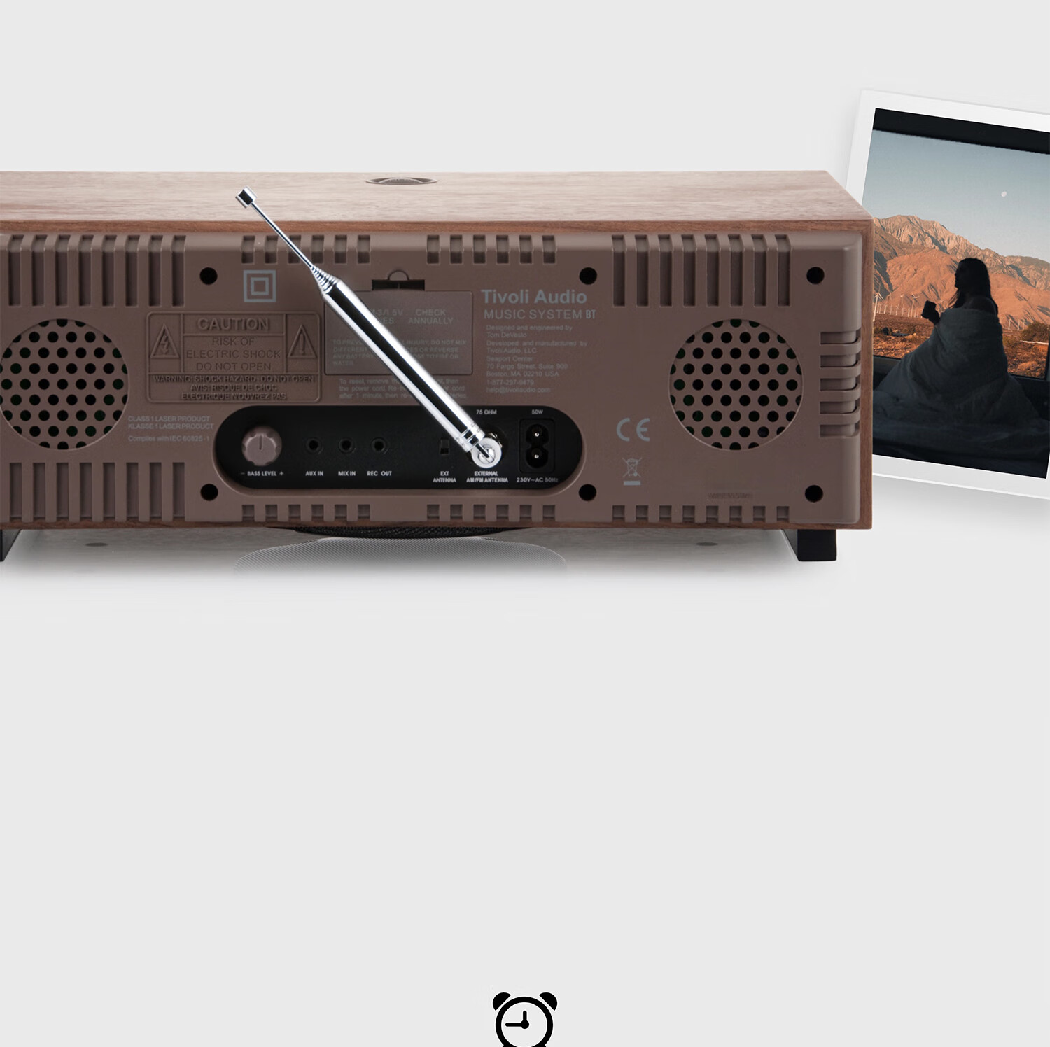 Tivoli Audio MSYBT Wooden Vintage Home Speaker CD Player Bluetooth Speaker HIFI Sound System Home Theater Speaker Walnut/multi Color 10