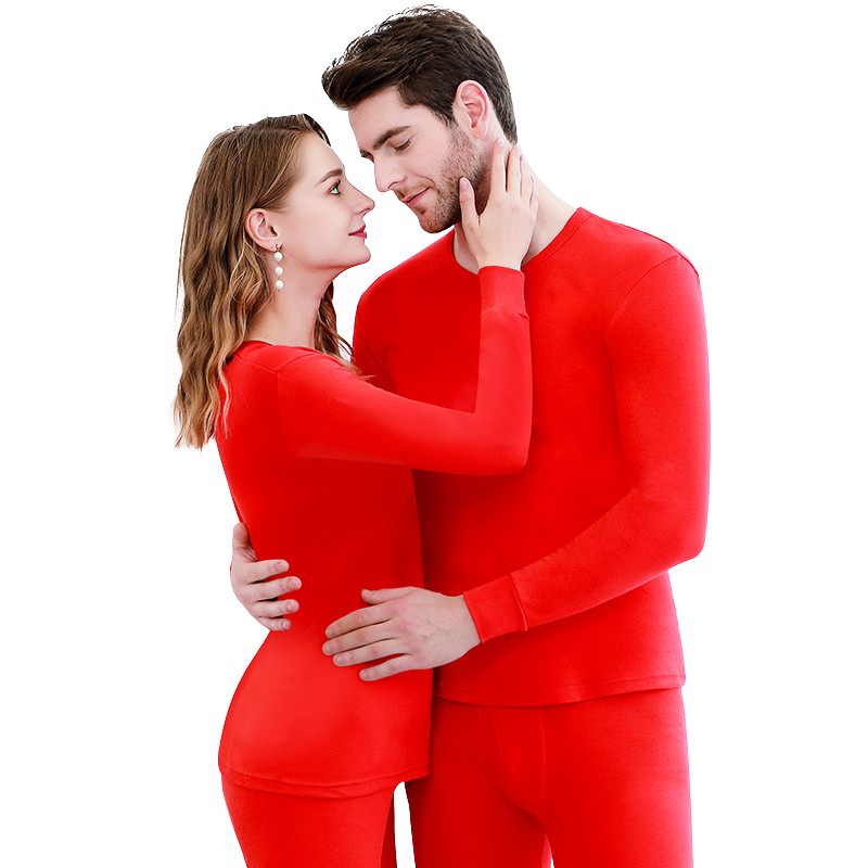 LangSha Zodiac Year Thermal Underwear, Red Women's Set, Hongyun Autumn Top And Pants, Underwear And Socks, Festive Gift Box, Size M