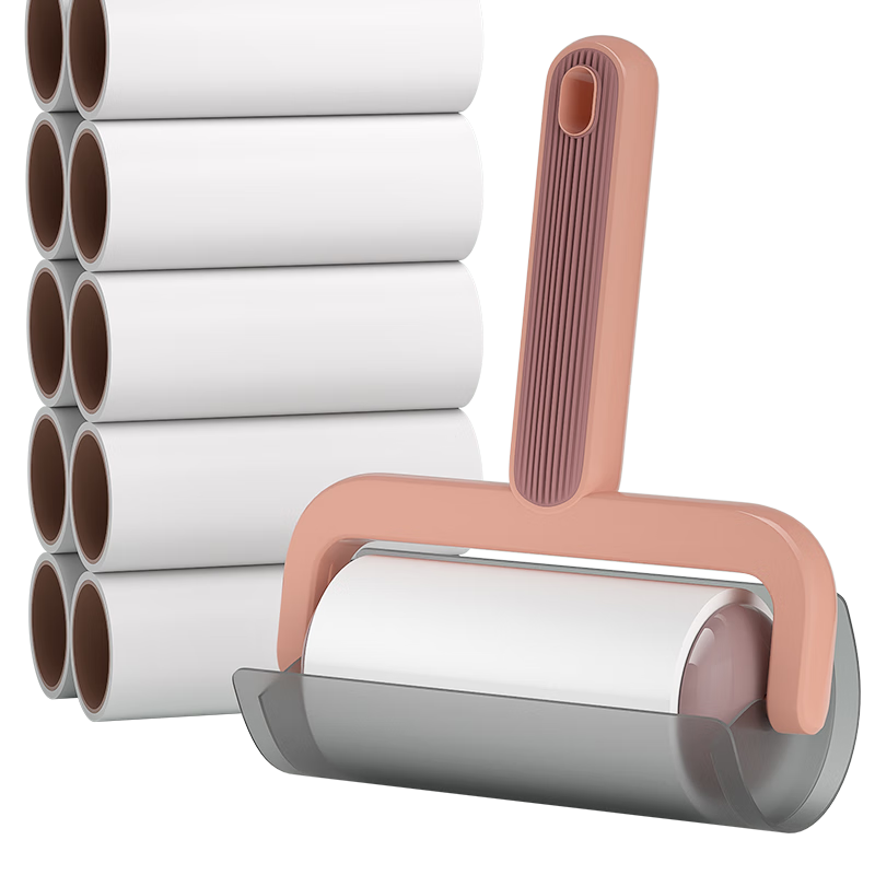 CHUSHE Lint Roller 10cm 10 Rolls 600 Sheets Lint Remover Pet Cat Dog Hair Carpet Sofa Cleaning Felt Brush