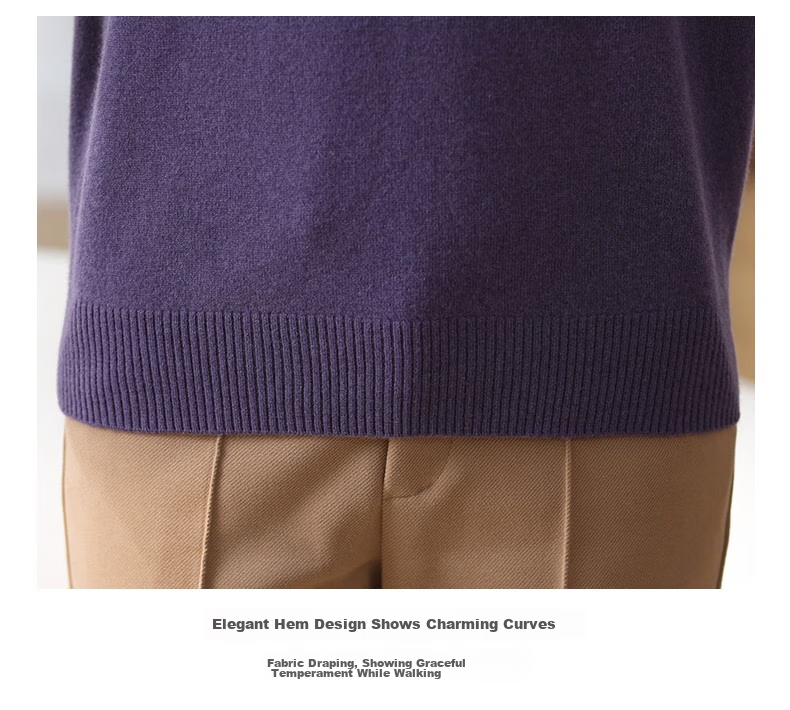 Hengyuanxiang Women's 100% Pure Wool Sweater, New Chinese Style Middle-Aged Mom's Outfit, 50-60 Years Old Stylish Zodiac Year Base Layer Red Sweater 9