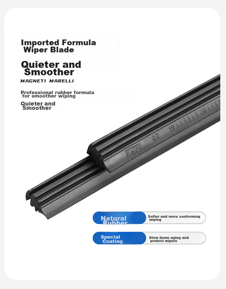 MAGNETI MARELLI Car Windshield Wipers, Wear-Resistant Natural Rubber, Compatible with Angkesaila/2020-2025 Next-Generation Models, 1 Pair 13