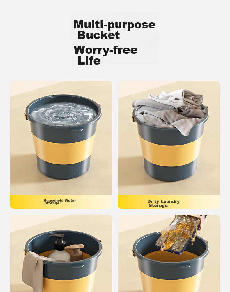 Wuyuehua Large Folding Water Bucket, Foot Soaking Bucket, 16L Car-Mounted Outdoor Water Storage Bucket, Fishing Bucket, Travel Car Wash Bucket, Household Use Bucket 8