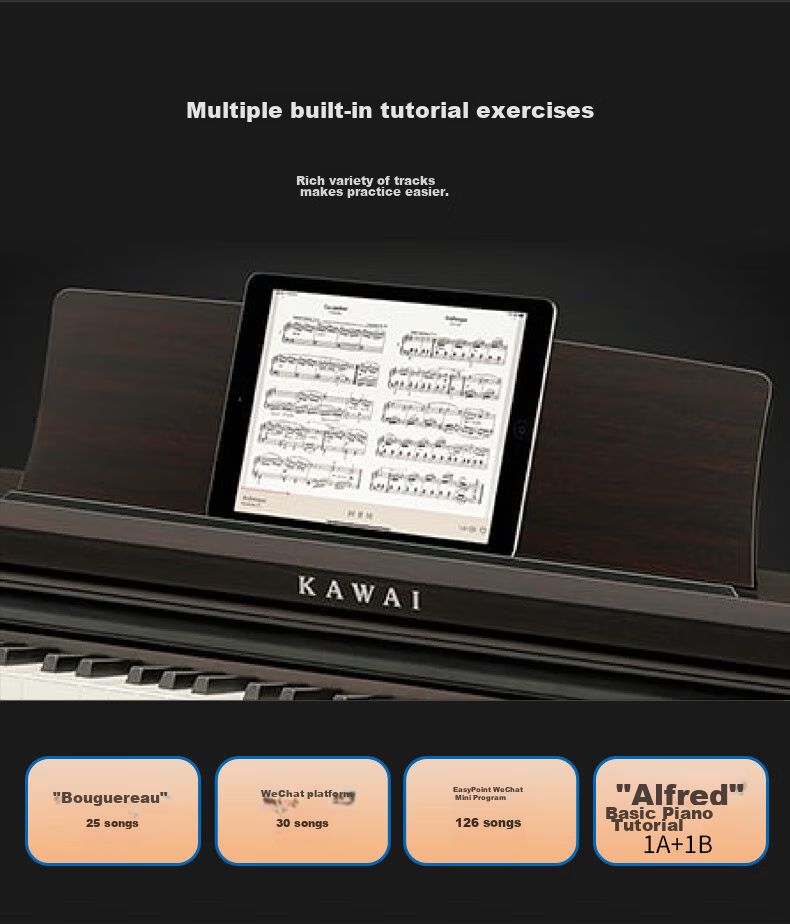 Kawai Digital Piano KDP120GR, 88-Key Weighted Hammer Action, for Adults And Children, Beginners And Professionals, Home Use, Upright Piano 18