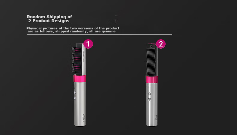 Jindao Wireless Straightening Brush, Plasma Curling Iron with Inner Curl, High Crown Volumizing Cornet, Frizz-Reducing Flat Iron, KD382 Rechargeable Portable Model, National Day Gift 2