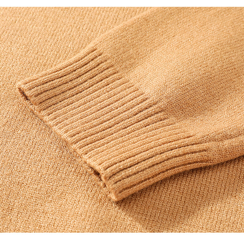 GENIOLAMODE [Endorsed by Ao Ruipeng] Men's Winter High Neck Versatile Base Knit Sweater Black 3XL 14