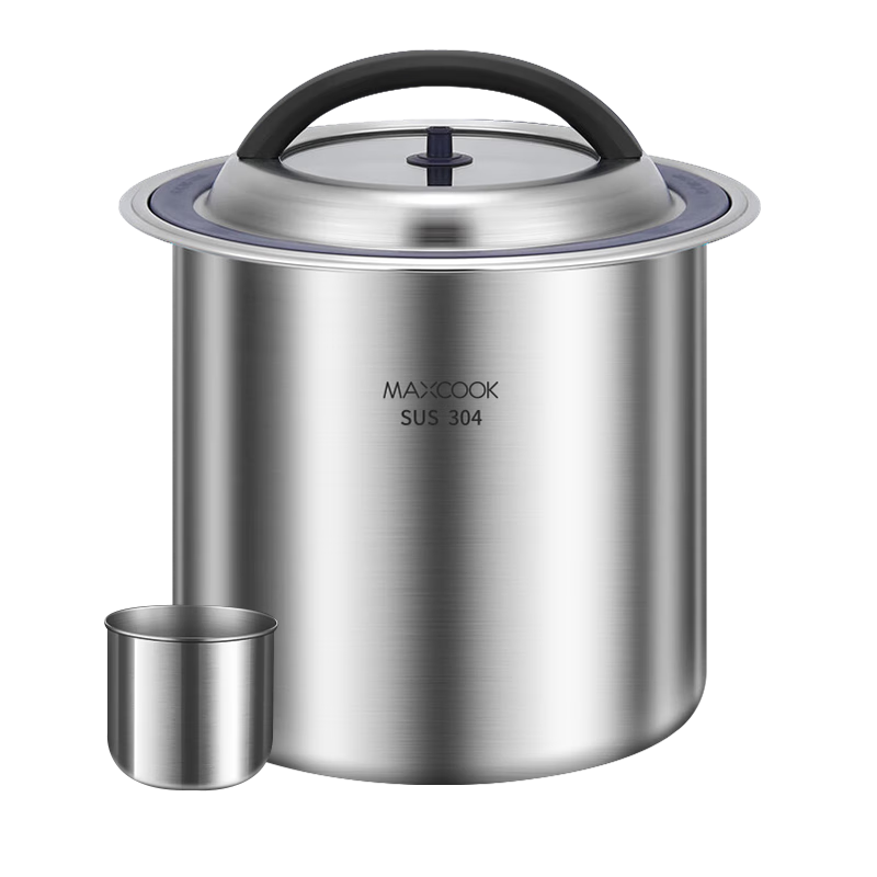 MAXCOOK Rice Storage Container, 304 Stainless Steel Grain Sealed Storage Bucket, Rice Container, 12.5KG MCX5707