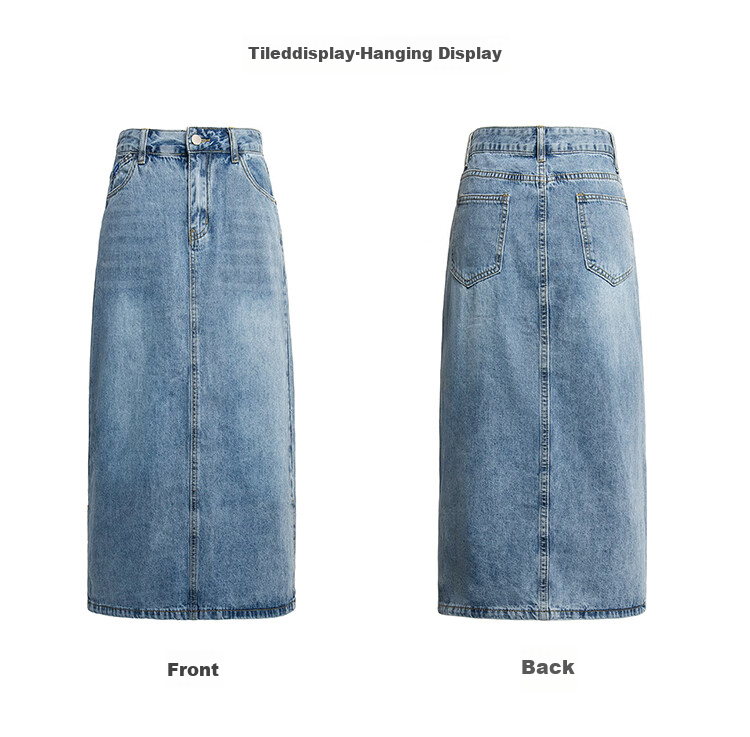 Siboshe High-Waisted Midi Skirt, Spring And Autumn 2026 New Style, Washed Denim Split Skirt, Multiple Fabrics Randomly Shipped 13