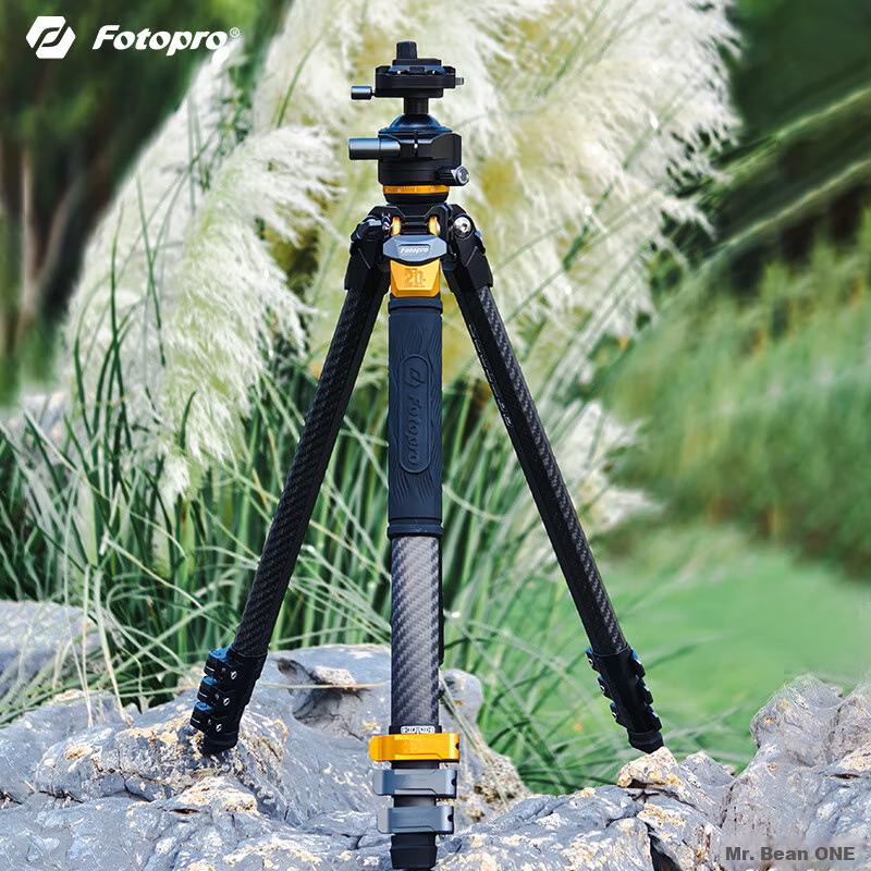 Fotopro Origin (20th Anniversary Edition), Lightweight Travel Photography Pure Carbon Fiber Irregular Design Panoramic Ball Head, Digital Camera Mirrorless Photography Tripod