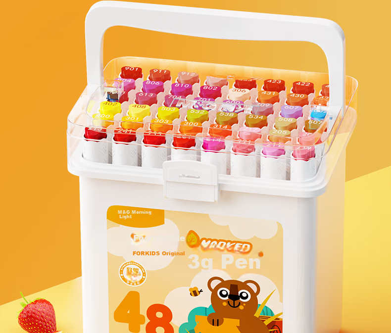 M&G Stationery, 36 Colors Food-Grade Water-Based Markers, Children's And Student Watercolor Pens, Drawing Pens, Dual-Tip Thick And Thin Triangular Barrel, Washable, Birthday And Graduation Gift, APMT80C7 32