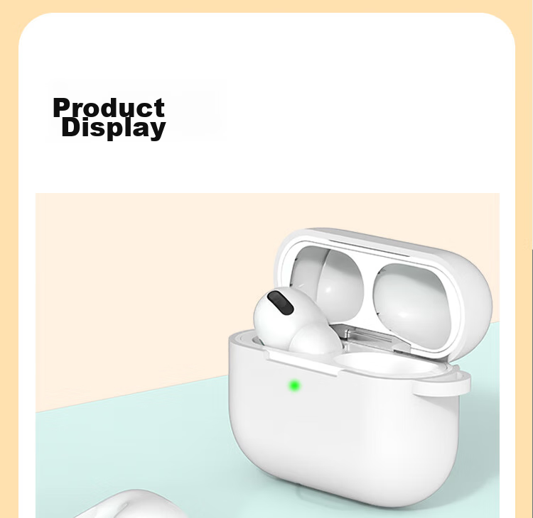 ESCASE AirPods 4th Generation Protective Case for Airpods 4, Apple Wireless Bluetooth Earphones Shockproof Dustproof Silicone Case for Men And Women, Stain-Resistant Wear-Resistant White + Lanyard 11