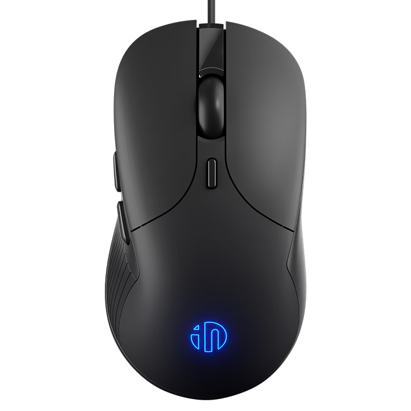 INPHIC B2 Wired Gaming Mouse, Macro Light-Sound Office Ergonomic USB Interface, Compatible with Laptops And Desktops, Classic Black