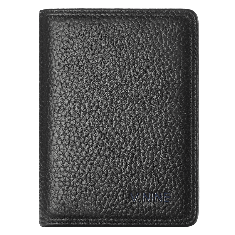 V.NINE Card Holder, Leather Wallet, Gift for Boyfriend Or Father, Slim Driving License Holder, Anti-Theft NFC Card Case, Anti-Magnetic, Bank Card Holder, Mini Wallet for Men, Coffee Color