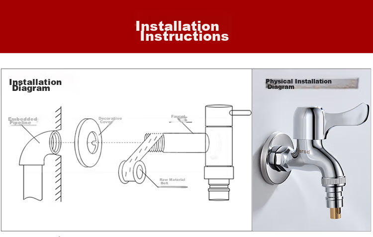 Larsd Washing Machine Faucet, with Automatic Water Stop, Quick-Open Single Cold Water Tap LD10767 19