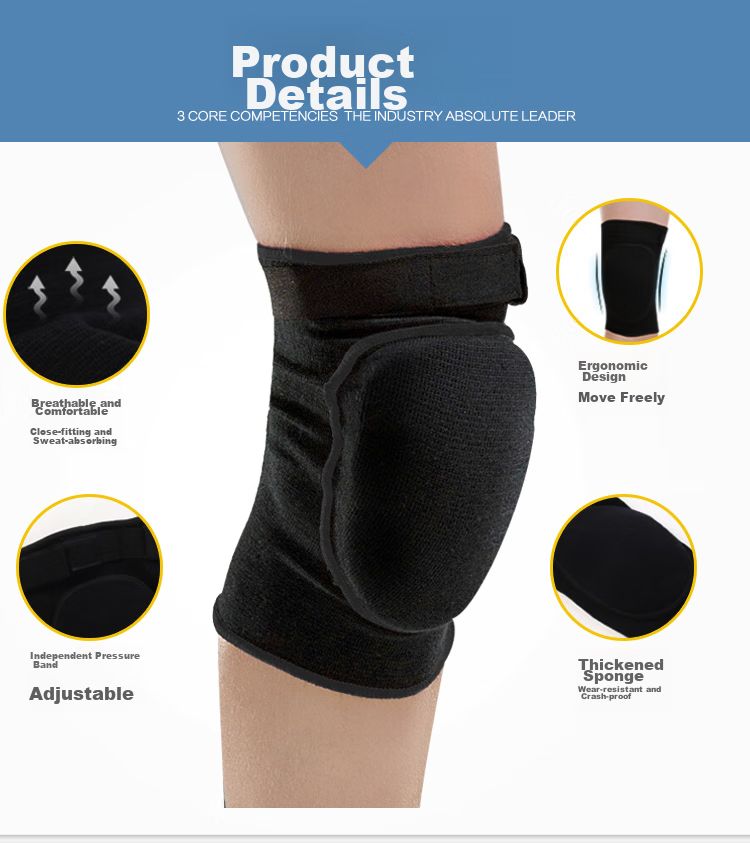 Chidong Dance Anti-Collision Knee Pads, Yoga Fitness Sports Roller Skating Ice Football Kneeling Foam Thick Shock-Absorbing Knee Protectors, 2 Pieces 2