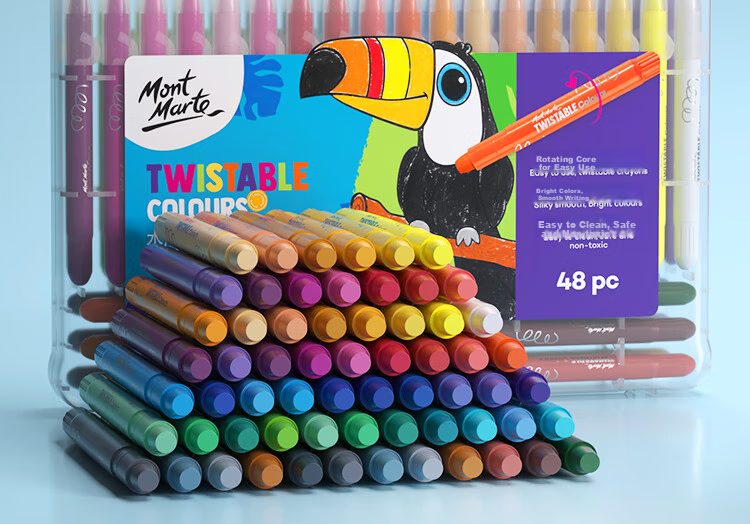 [Low Price Online] Mont Marte (Mont Marte) Colorful Sticks 3-Pack, Drawing Sticks, Rotating Crayons, Children's Oil Pastels, Non-Staining Drawing Sticks Set, Kindergarten Painting Kit Refill P-NX Art Sketching 26