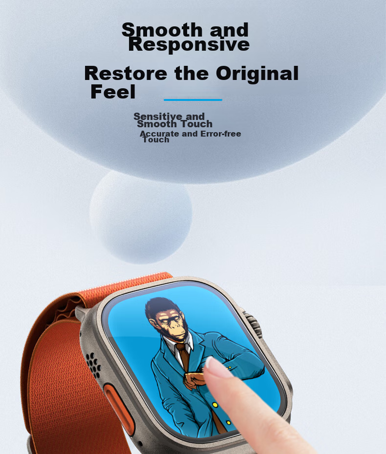 Lanxingxiansheng Compatible with Apple Ultra 4/ultra 3/ultra 2 Watch, 49mm Apple Watch Ultra Tempered Glass Screen Protector, HD Anti-Drop Anti-Scratch Protective Film 6