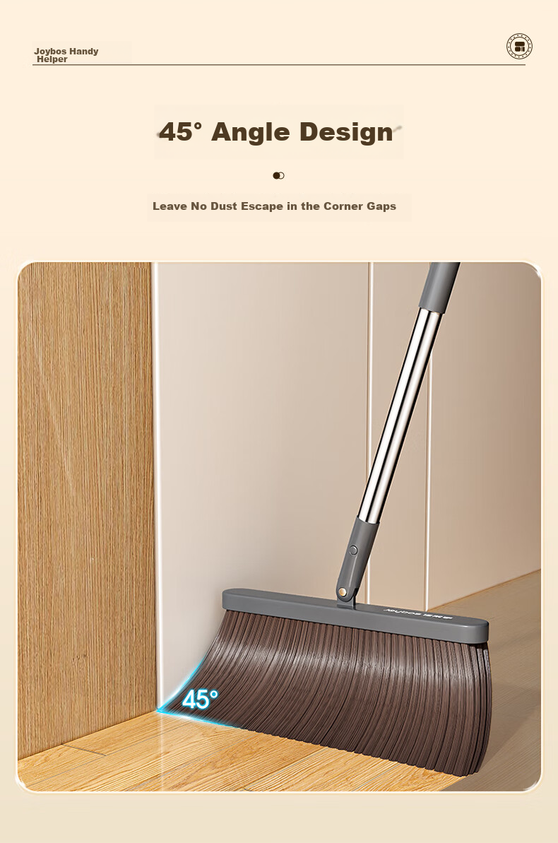Jiabangshou Two-Piece Broom Set, Household Cleaning Tools Including Broom And Dustpan, Effective at Preventing Dust Leakage 4