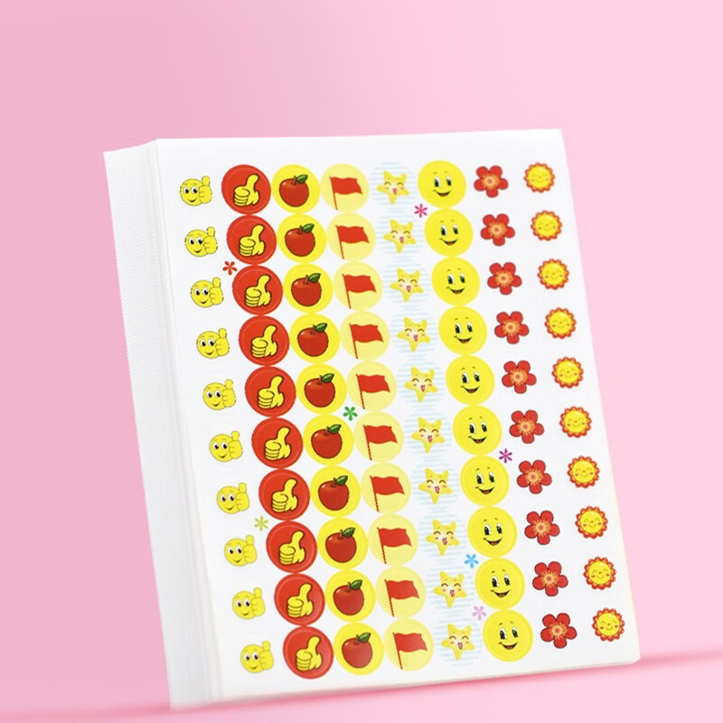 Yuhe Reward Stickers, Praise Stickers for Primary School And Kindergarten Students, Self-Adhesive Small Stickers, Red Flower Thumb Smiley Face Journal Stickers, Children's Prizes, 50 Pieces, Mixed Assortment Pack 5207