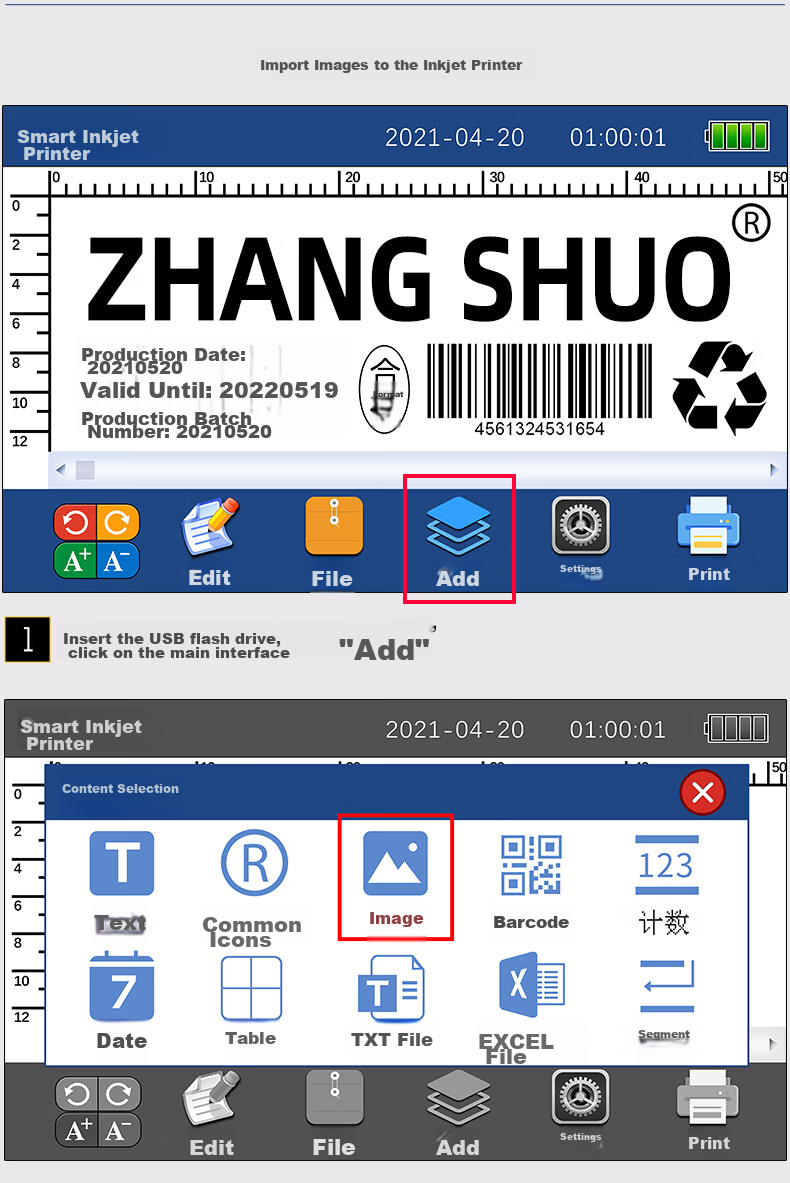 Zhangshuo Z8 Intelligent Handheld Inkjet Printer, 600DPI, 50 Pages/min, Compact Fully Automatic, Date Coding Machine, Portable, Quick-Drying Ink, Suitable for Multiple Materials 12