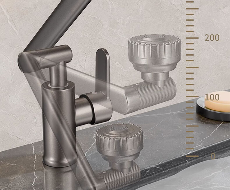 Zunchi Basin Faucet, Hot And Cold, 360-Degree Rotating Mechanical Arm, Lucky Cat, Washbasin, Sink, Bathroom Faucet 13