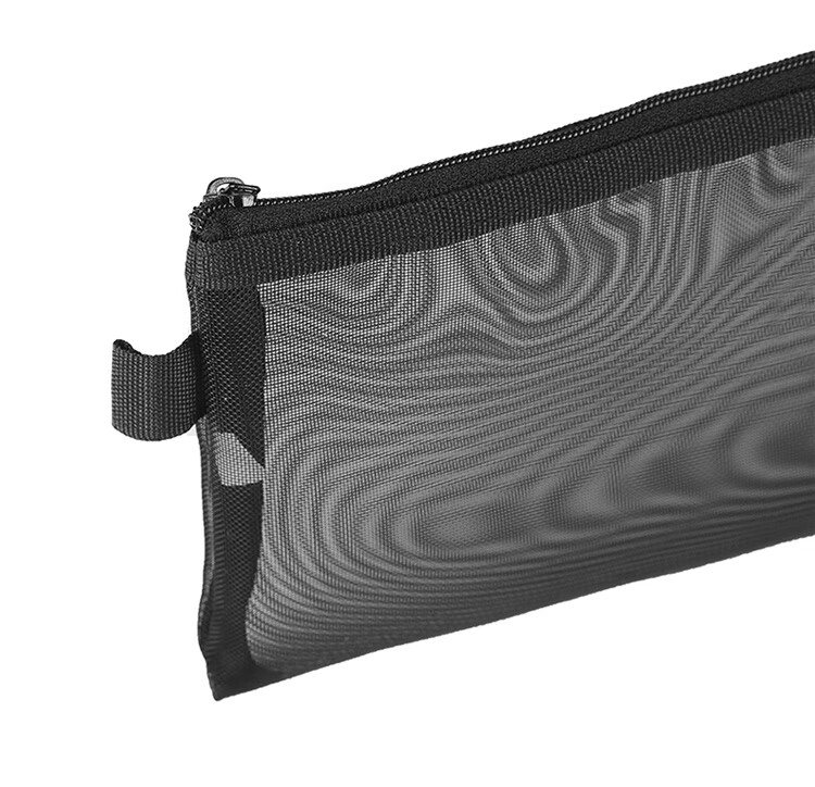 Sitoo Transparent Mesh Pencil Case for Exams, Zipper A63 Pack White Stationery Bag for Exam Room Use, Visible Portable Storage 11