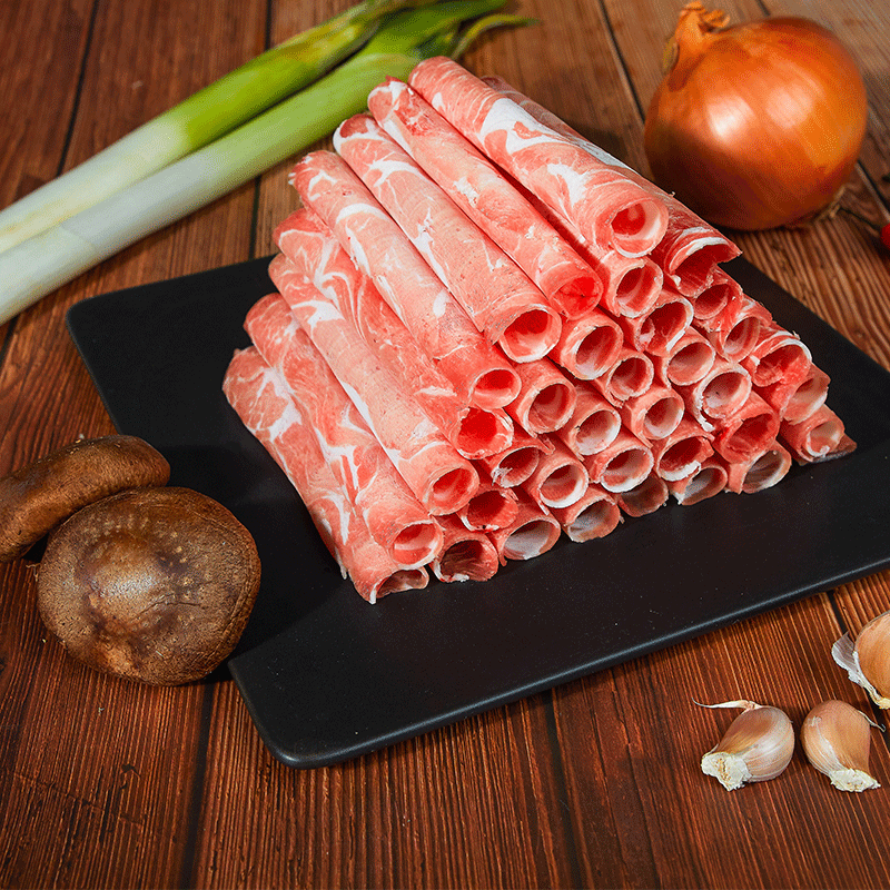 草原宏宝内蒙原切羔羊肉片 净重1斤/袋 羊肉卷 火锅食材 地标认证
