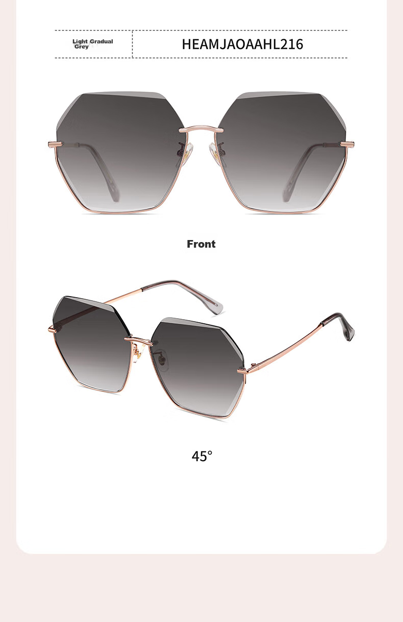 HLA Nylon Sunglasses, Fashionable Sunglasses for Women, Sun Protection And UV Protection Glasses, Driving Glasses, All Gray Color 15