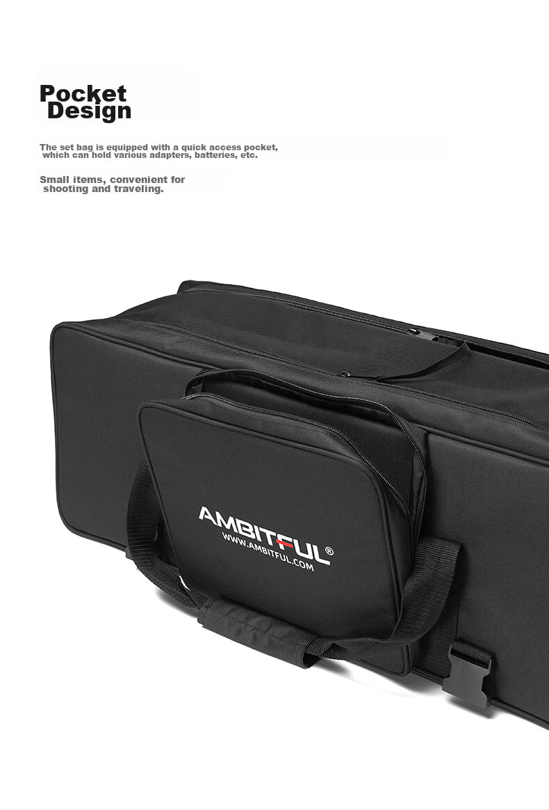 AMBITFUL 105cm Photography Kit Bag, Tripod Bag, Flash Kit Box, Large Medium Small Portable Storage Bag, Thickened Handbag, Light Stand Bag, Outdoor Portable Case 7