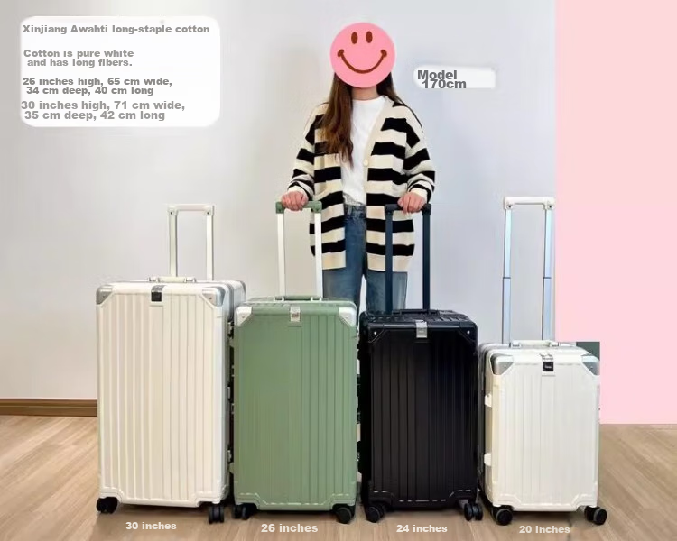 Dream Traveler Large Capacity Suitcase with Aluminum Frame, Trolley Wheels, And 360° Rotation, Travel Luggage for Men And Women, 20-Inch Matte Black 5