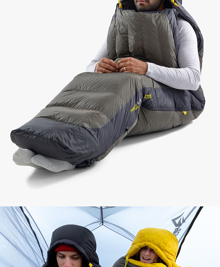 SEA TO SUMMIT Outdoor Camping Adult Down Sleeping Bag, Single-Person Mummy-Style Goose Down Waterproof Sleeping Bag 16