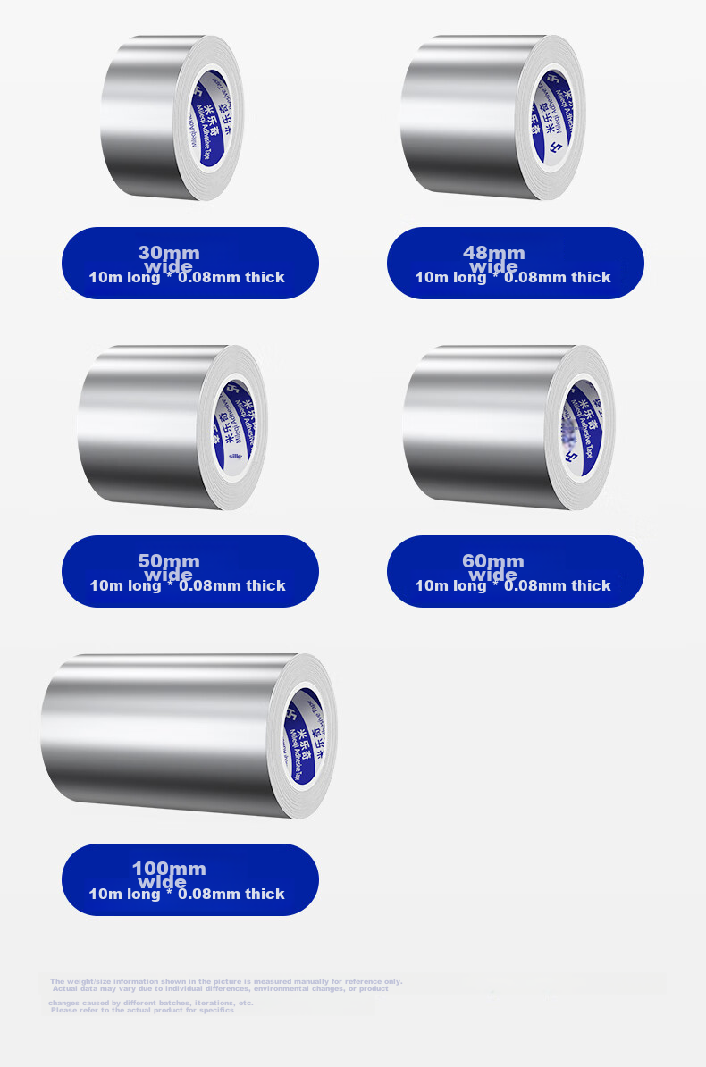Mileqi Multi-Purpose Aluminum Foil Tape Waterproof Mildew-Proof Oil-Resistant High-Temperature Resistant for Stove Countertop Sink Edge Beauty Seam Gap 100mm Wide * 10m Long * [1 Roll] 10