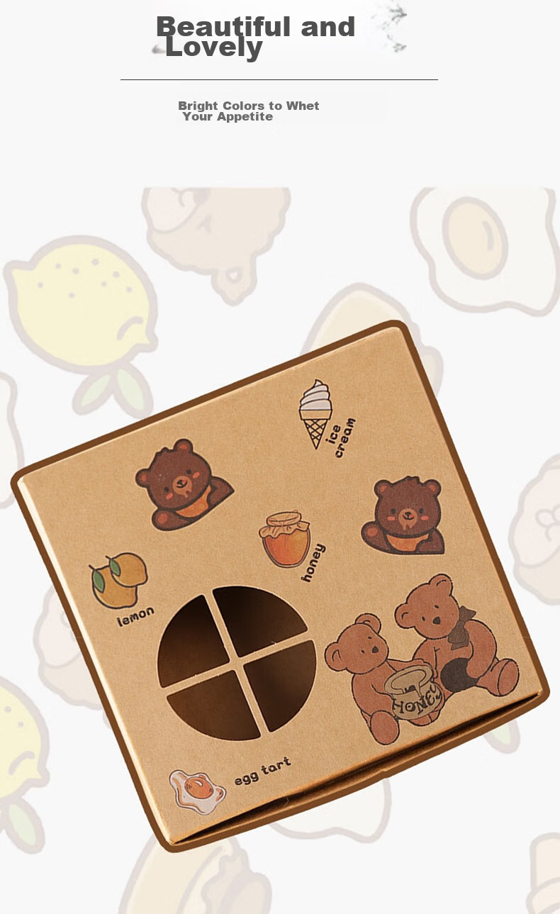 Edo Egg Tart Packaging Box (4 Pieces), Thickened Baking Snack Packaging Box, Egg Yolk Pastry Takeaway Box [20 Pieces] 4