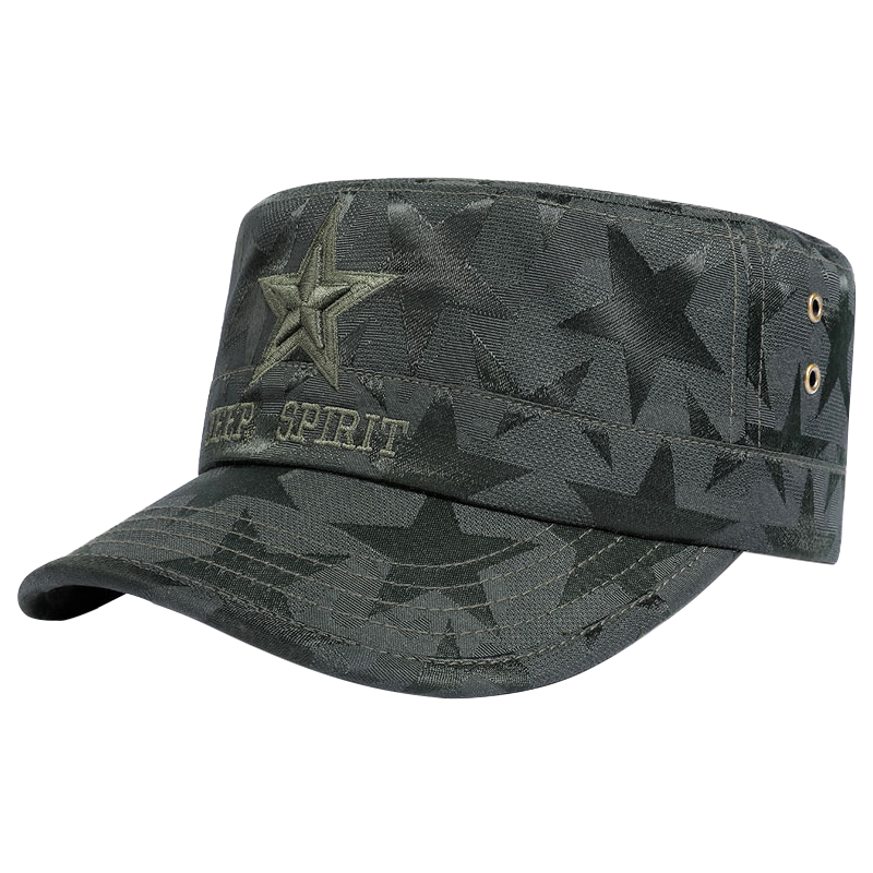 JEEP Men's Baseball Cap, All-Season Versatile Visor Hat, Casual Outdoor Flat Top Cap A0160 Army Gree